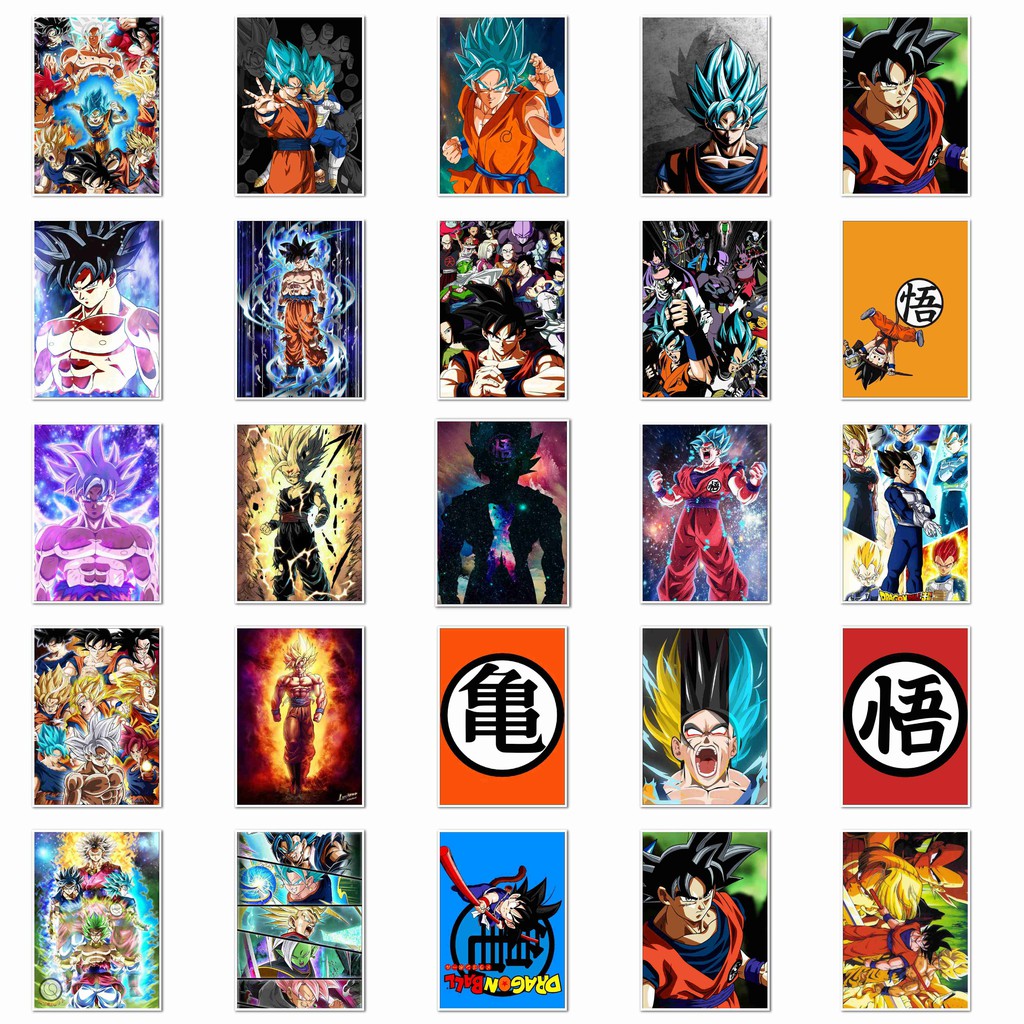 Set 25 Miếng Dán Hình Dragon Ball Chống Thấm Nước Trang Trí Đa Năng