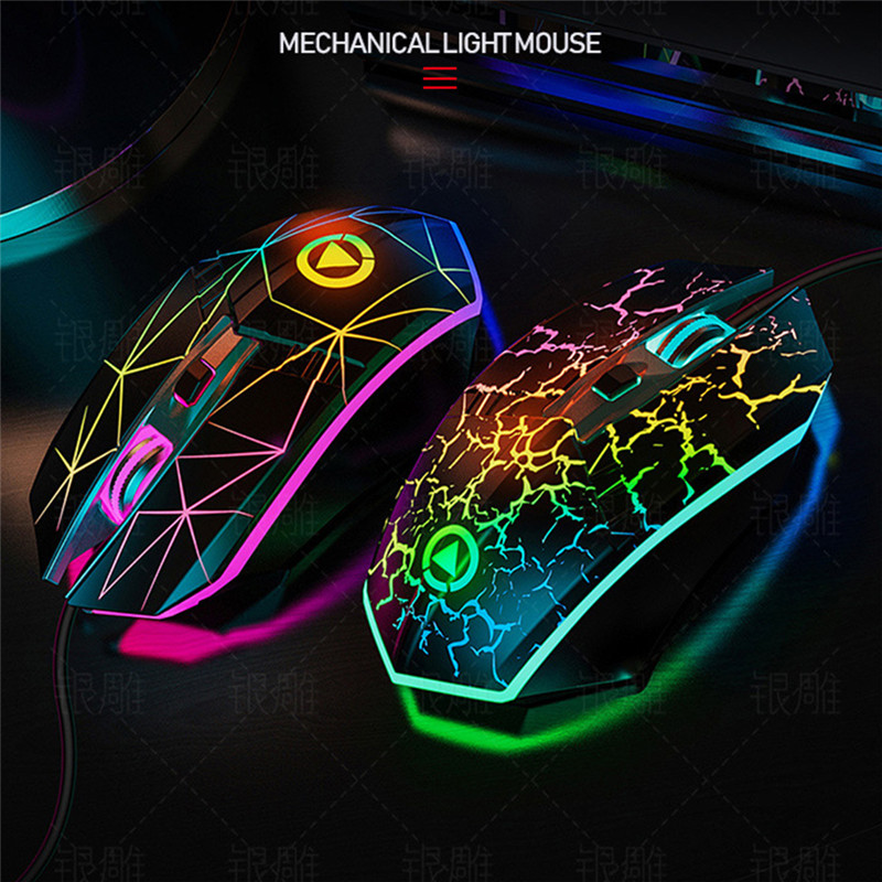 NNSL Wired Gaming Mouse USB Optical Gamer Mouse Ergonomic Mice 4 Buttons 2400DPI Computer Programmable Mouse For PC