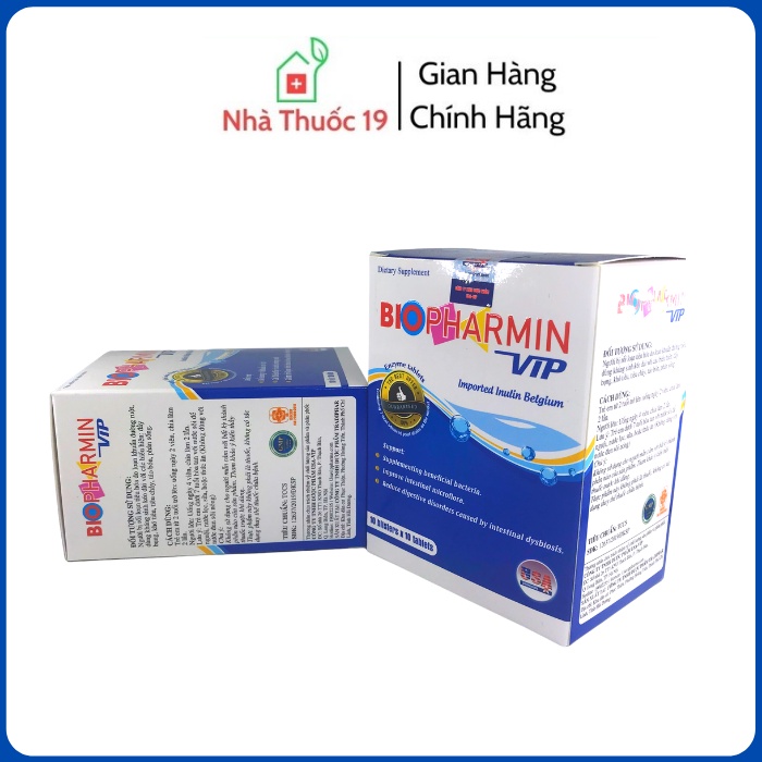 Men Tiêu Hóa Dạng Viên BIO PHARMIN VIP [HỘP 100 VIÊN] Giúp Bổ Sung Lợi Khuẩn, Cải Thiện Hệ Vi Sinh Đường Ruột