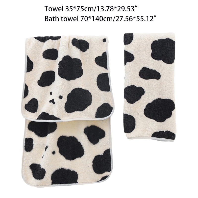 Bộ Khăn Lau Mặt Và Khăn Tắm Vải Lông Cừu San Hô Dày Dặn Thấm Hút Tốt