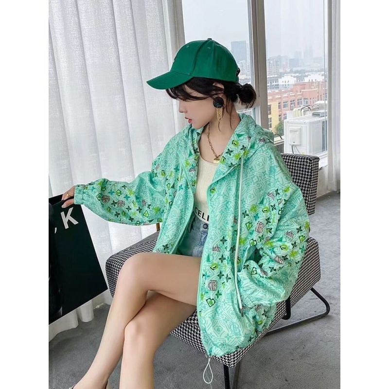 Áo Khoác Cardigan Chống Nắng Có Mũ Trùm In Họa Tiết Độc Đáo Thời Trang Mùa Hè Cho Nữ