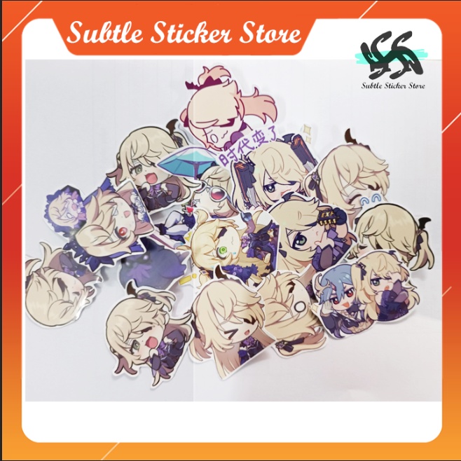 Set 10/15 Sticker Fishcl game Genshin Impact hình dán trang trí  vali, điện thoại, laptop...siêu đẹp