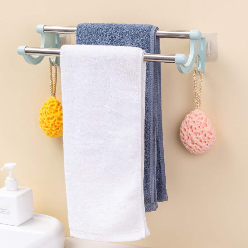 Giá Treo Khăn, Kệ Treo Khăn Tiện Lợi Bền Đẹp Không Cần Đóng Đinh