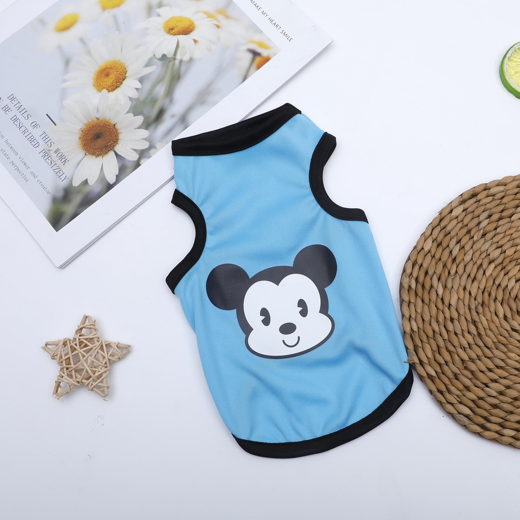 Áo Thun Hoạt Hình Cho Thú Cưng Chó Mèo Shih Tzu XS-XXL Bằng Cotton Dễ Thương