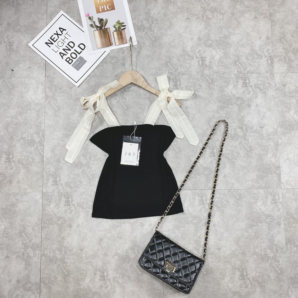 [Mã FAMAYWA giảm 10K đơn 50K] ÁO 2 DÂY THẮT NƠ TRẮNG, ÁO QUÂY NGỰC BUỘC VAI NƠ REN KIỂU. | BigBuy360 - bigbuy360.vn