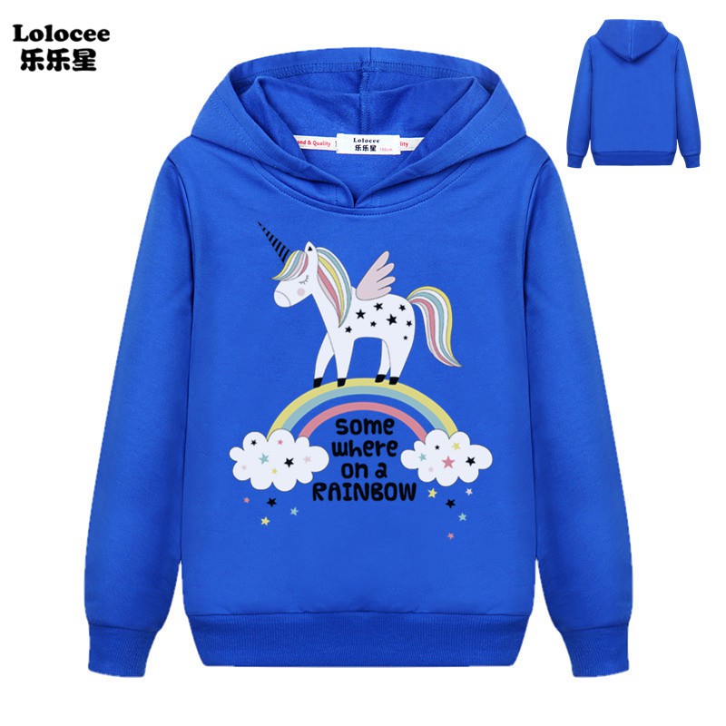 Những chiếc áo hoodie kỳ lân cầu vồng dễ thương cho bé gái