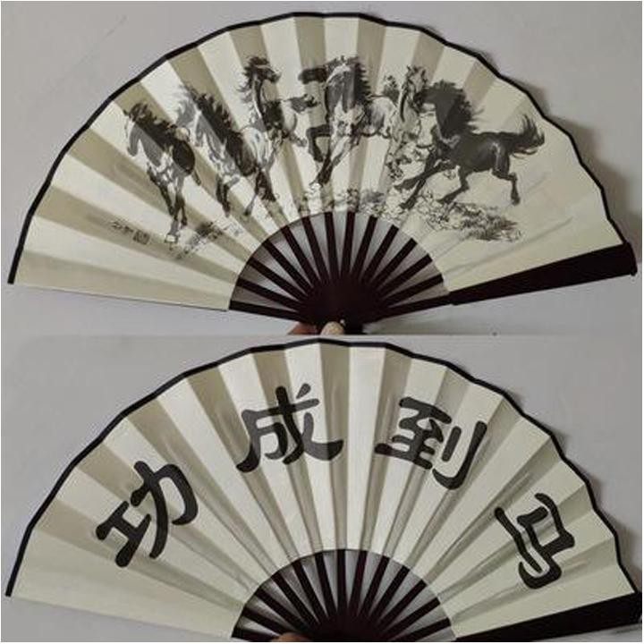 (LT) Quạt cổ trang nan 31 tranh thủy mặc phối hán phục nam nữ cầm tay cosplay