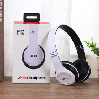 Tai Nghe không dây P47 Tai nghe Mèo Bluetooth P47M đèn LED có míc,thẻ nhớ