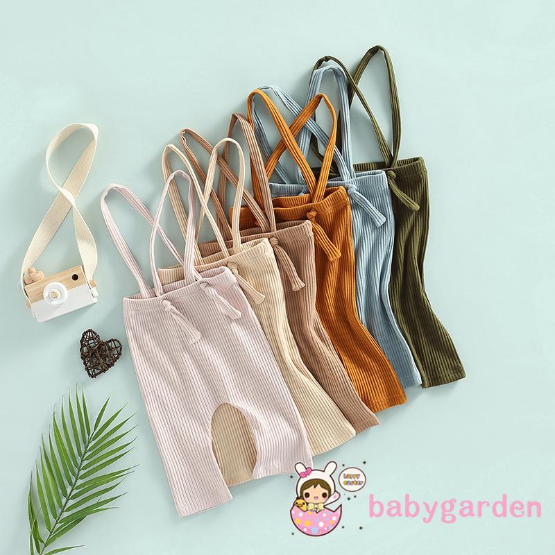 Quần Yếm Dài Màu Sắc Trơn Phong Cách Đường Phố Thời Trang Cho Trẻ Em