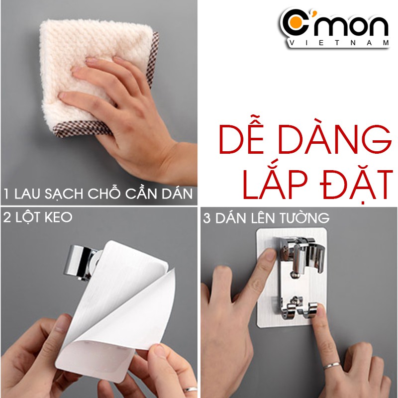 Bộ vòi sen siêu tăng áp 3 chế độ nước C'MON TS-322 + dây sen + cài sen