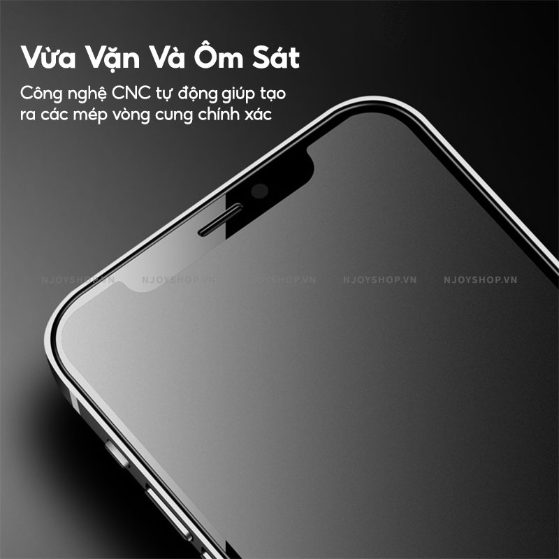 Kính Cường Lực Chống Vân Tay Full Viền Cho Điện Thoại IP14/13/12/11 Pro Max Xs Max Xr X 7 Plus 8 Plus 7 8 Njoyshop