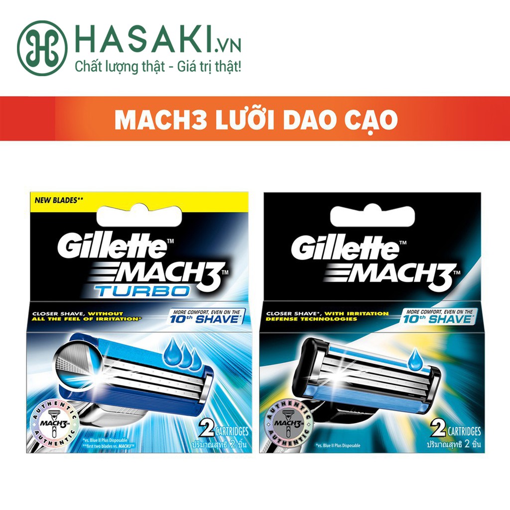Hộp Lưỡi Dao Cạo Râu Gillette Mach3 Vỉ 2 Cái
