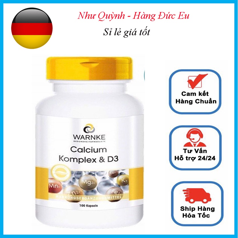 Canxi, vitamin D3 và Magie tăng cường miễn dịch, giúp xương chắc khỏe - Warnke Đức