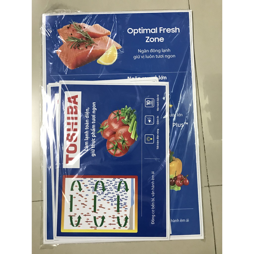 Combo 10 tem dán tủ lạnh Toshiba/ Com 10 miếng dán tủ lạnh Toshiba (phần 1)