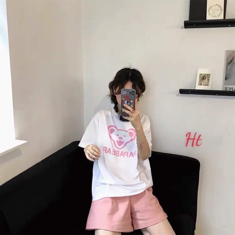 Bộ khỉ quần đùi Hồng HT11