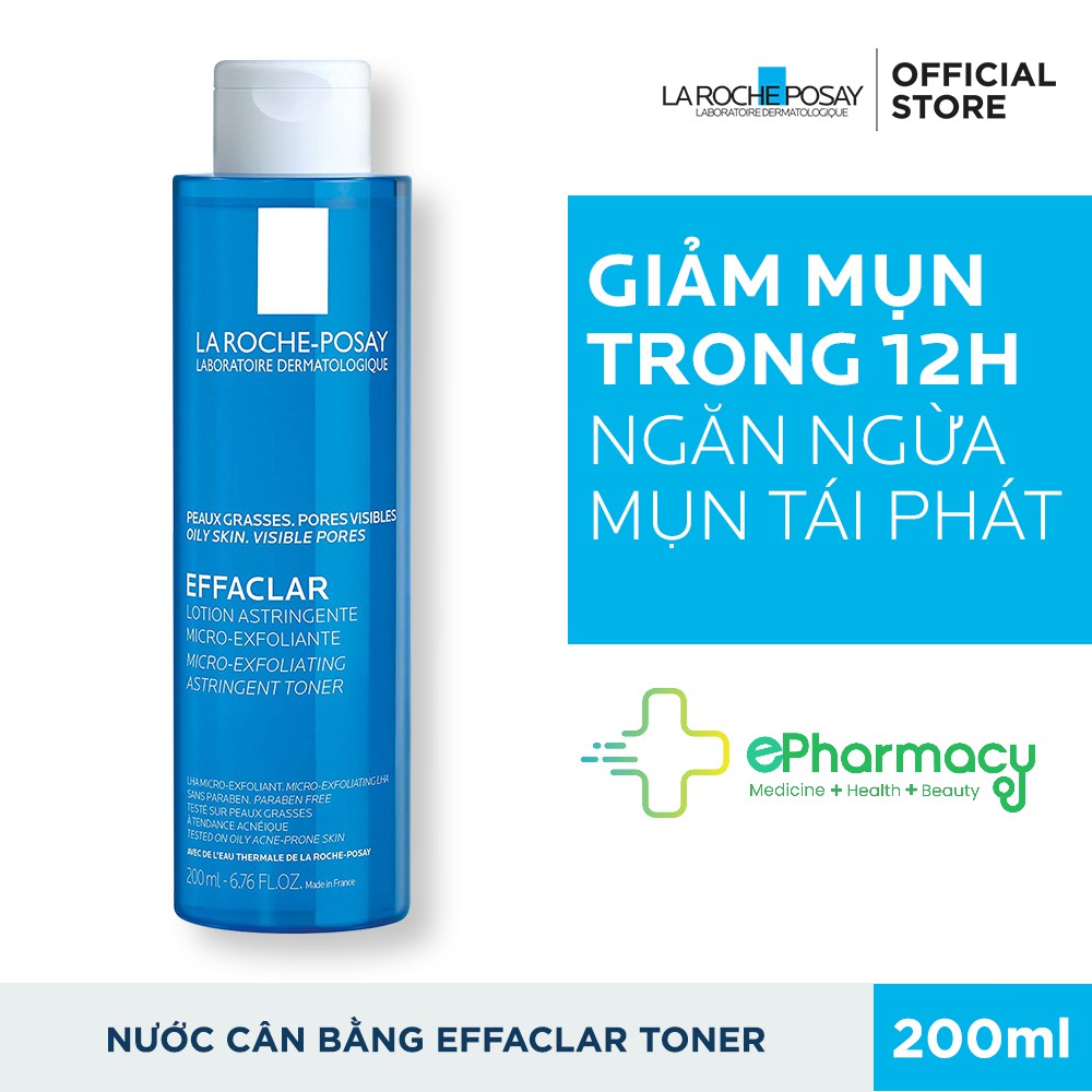 Toner LA ROCHE POSAY Effaclar Astringent Lotion Nước cân bằng giàu khoáng cho da dầu 200ml