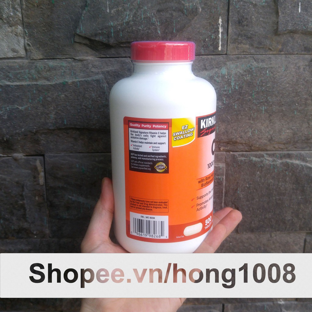 HJ BGF Viên Uống KIRKLAND Signature VITAMIN C 1000 mg 500 Viên - tăng sức đề kháng cho cơ thể 21