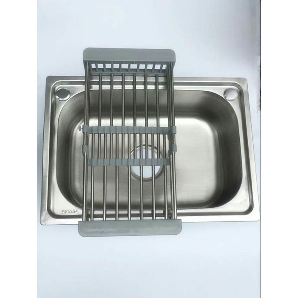 Rổ gác bồn rửa chén bát inox sâu lòng điều chỉnh được kích thước| Kệ gác bồn rửa bát