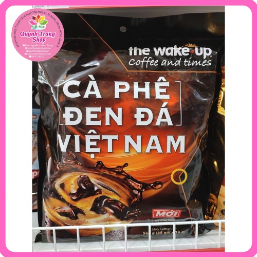 VinaCafe - Cafe Wake-up Đen Đá 720g (35 gói x 16g)