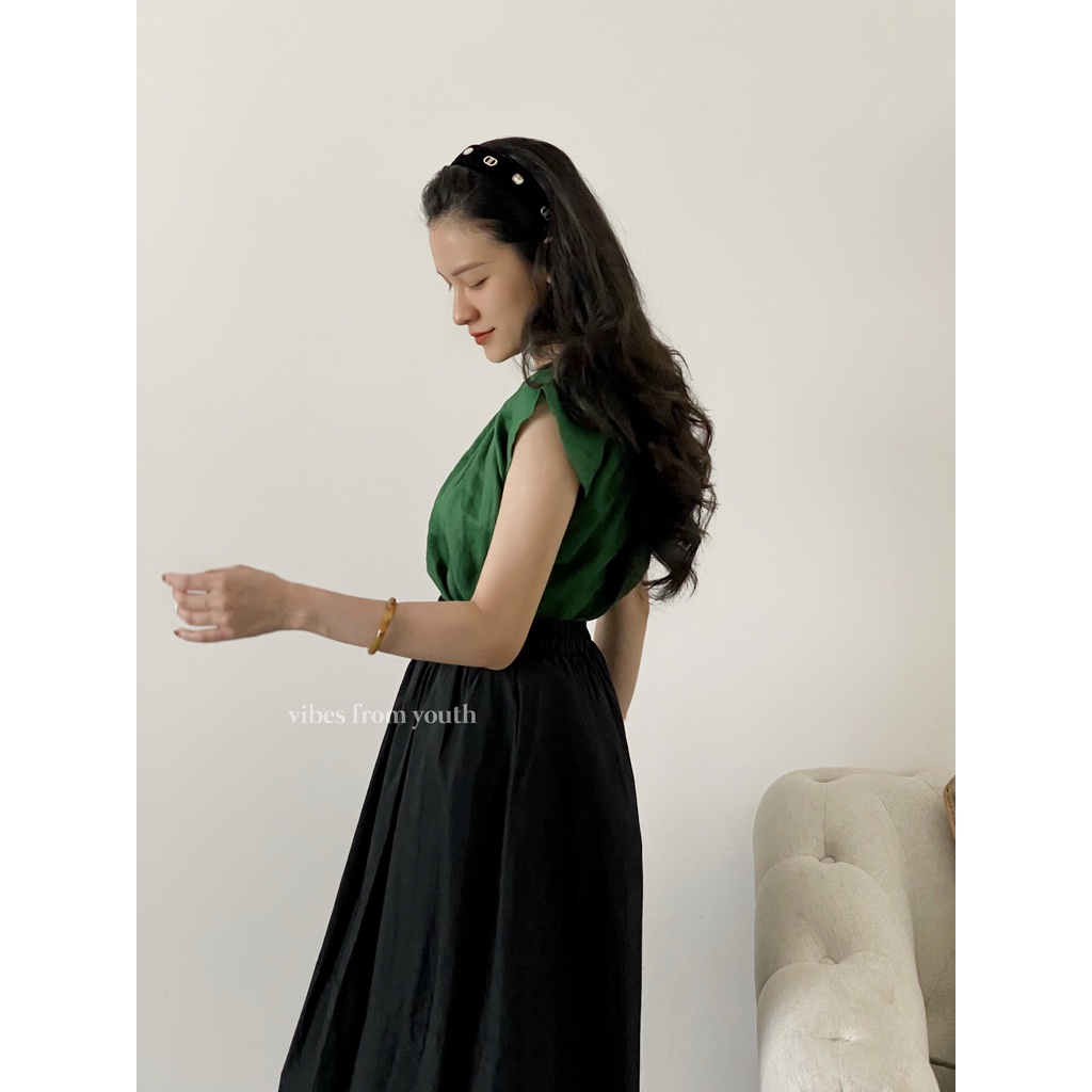 ÁO LINEN CÁNH TIÊN CỔ CHUN_AV1277