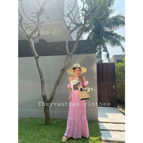 (Loại 1)Đầm maxi cổ yếm khoét eo TRÂM ANH BOUTIQUE248(không có mút ngực) | BigBuy360 - bigbuy360.vn