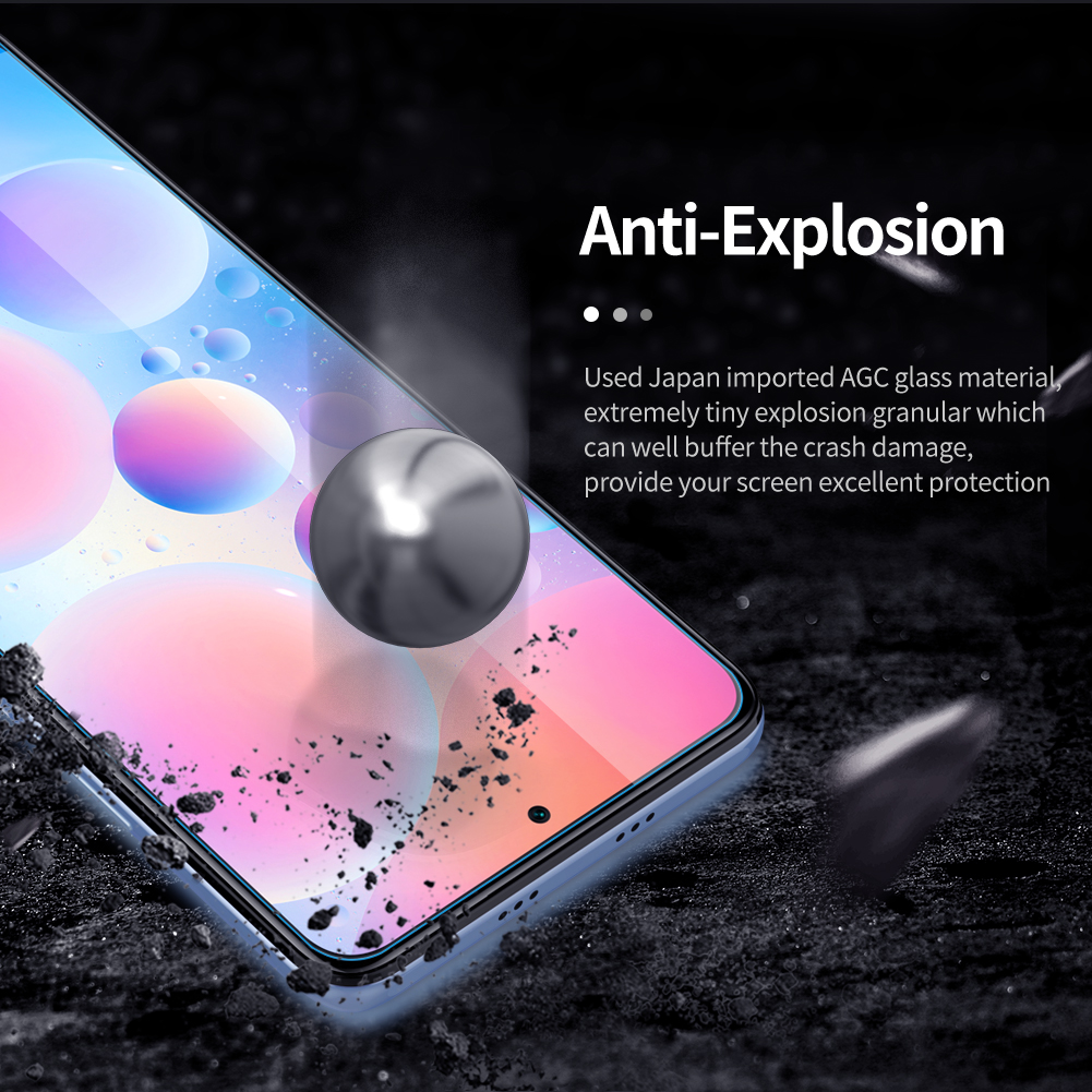 Kính Cường Lực Nillkin 2.5D H+ Pro Cho Xiaomi POCO F3 / Redmi K40 / K40 Pro / K40 Pro+ Chống Lóa Trong Suốt 0.2mm Siêu Mỏng 9H