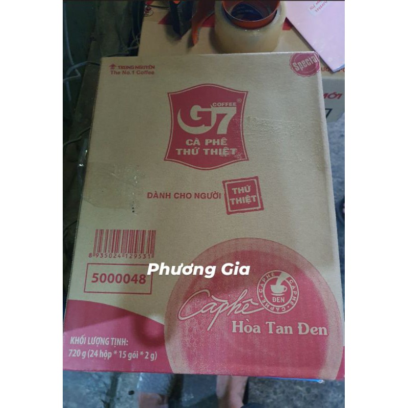 Cà phê đen không đường hoà tan G7 hộp 30g ( 15 gói x 2g)