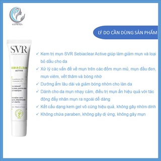 Kem dưỡng ẩm cho da dầu mụn SVR Sebiaclear Active DA02