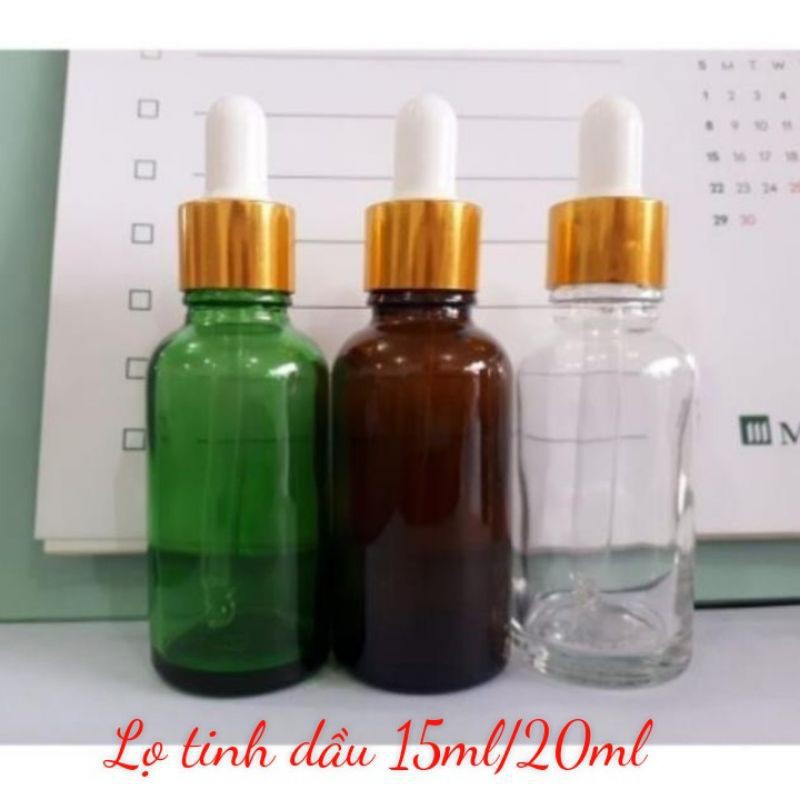 Lọ Chiết Serum ❤ SIÊU RẺ ❤ [15ml,20ml] Lọ đựng tinh dầu bóp giọt khoen vàng , phụ kiện du lịch