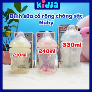 Bình sữa cổ rộng Nuby chống sặc cho bé 240ml - Kidia