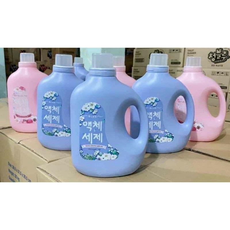 Nước Giặt Blue can 2kg hương Thảo mộc, sản xuất theo tiêu chuẩn Hàn Quốc, an toàn với mọi loại da