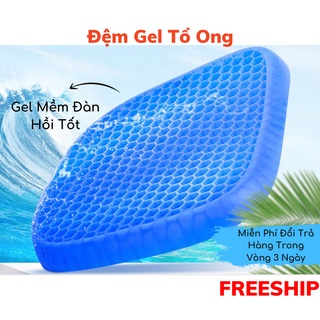 Đệm, Đệm Ngồi, Nệm Ngồi Gel Tổ Ong Thoáng Khí Chống Đau Mỏi Lưng