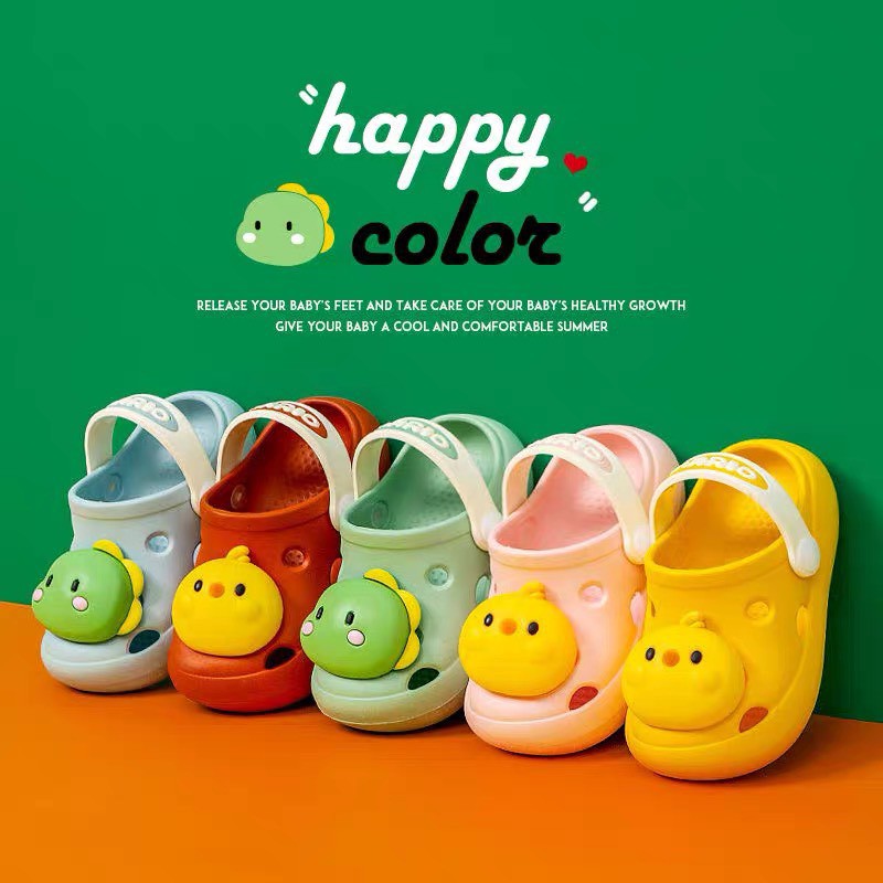 Dép cho bé trai bé gái, sục Cheerfull Mario siêu nhẹ chống trơn chính hãng -Happy Feet- no0189