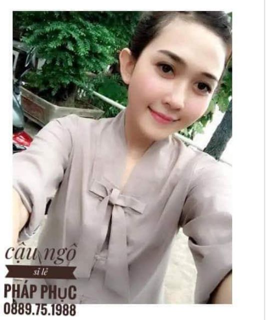 Áo lam đi chùa - mẫu la hán nơ