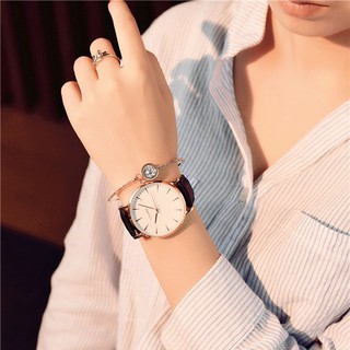 Đồng hồ nữ - đồng hồ nữ thời trang dây da mẫu mới đẹp chính hãng ulzzang tốt cao cấp dh04b - ruby stote