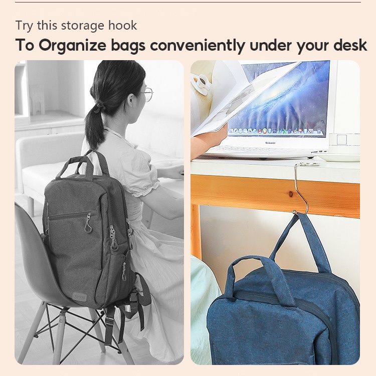Giá Đỡ Móc Treo Túi Xách Gắn Dưới Bàn Tiện Dụng