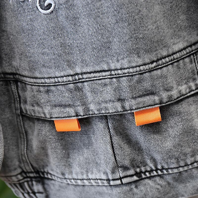 Áo khoác denim dáng rộng thiết kế đơn giản thời trang xuân thu mới cho bé