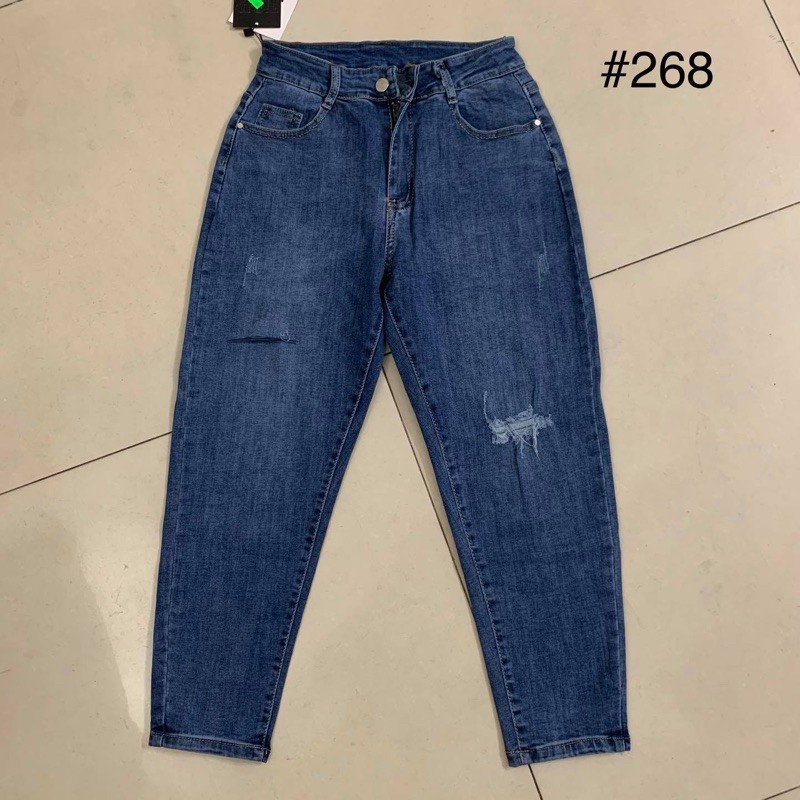 Quần baggy nữ, quần jean rách bigsize từ 61-86kg, vải jean co giãn 4 chiều ...