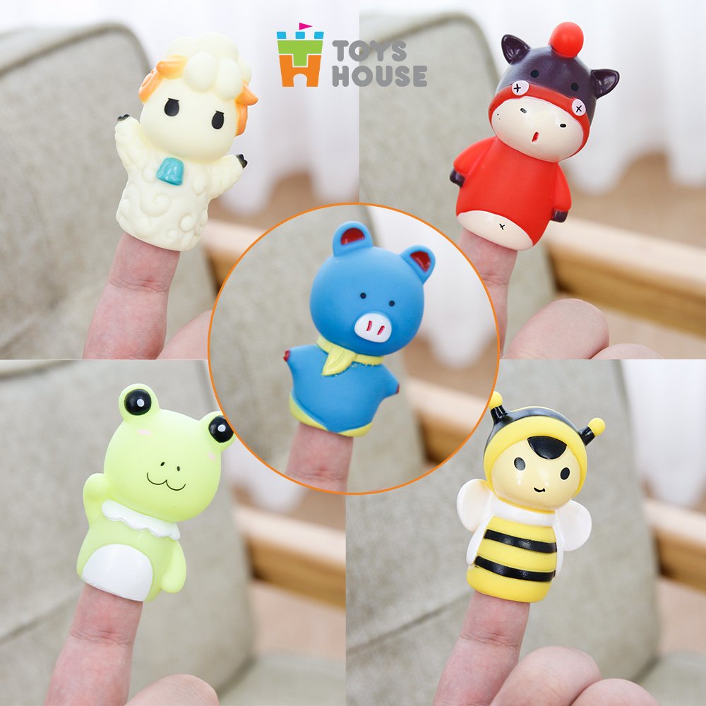 Rối ngón tay kể chuyện chơi ú òa với bé - Toyshouse - đồ chơi kích thích thị giác, phát triển giác quan, ngôn ngữ cho bé