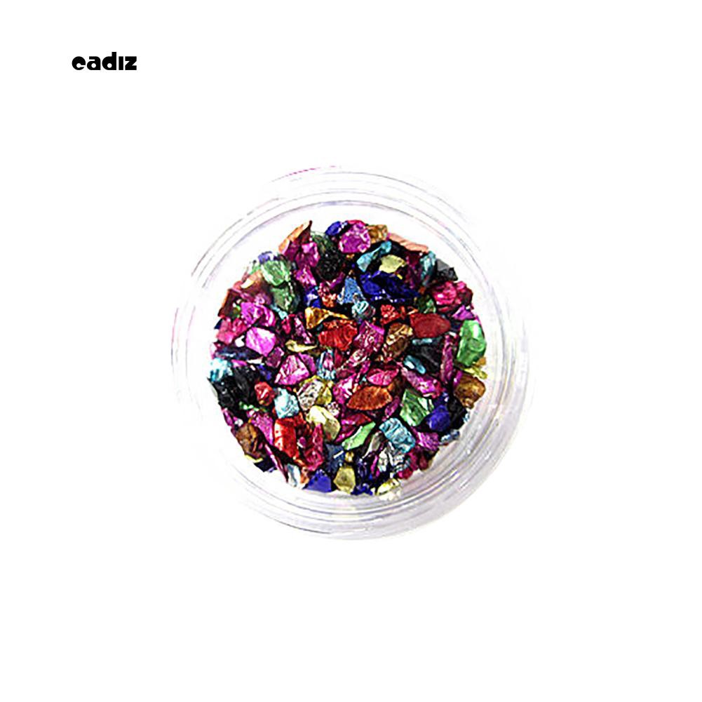 [Hàng mới về] Lọ phụ kiện đá nghiền nhiều màu sắc trang trí móng tay thời trang