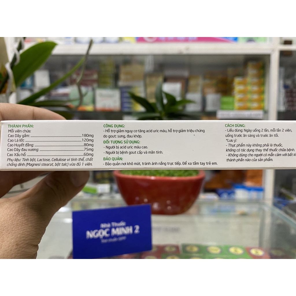 ✅  Gutfini hỗ trợ giảm nguy cơ tăng acid uric máu, hỗ trợ giảm triệu chứng do gout: sưng, đau khớp