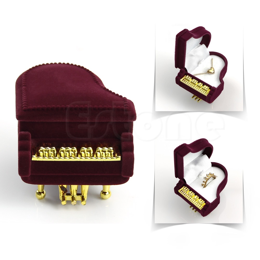 Hộp Nhung Đựng Nhẫn Hình Đàn Piano Ốp