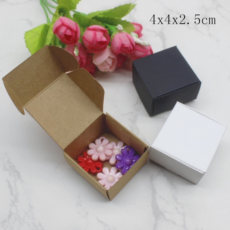 Set 10 Hộp Đựng Xà Phòng Hình Vuông Thủ Công Nhiều Kích Cỡ Màu Trắng/Đen