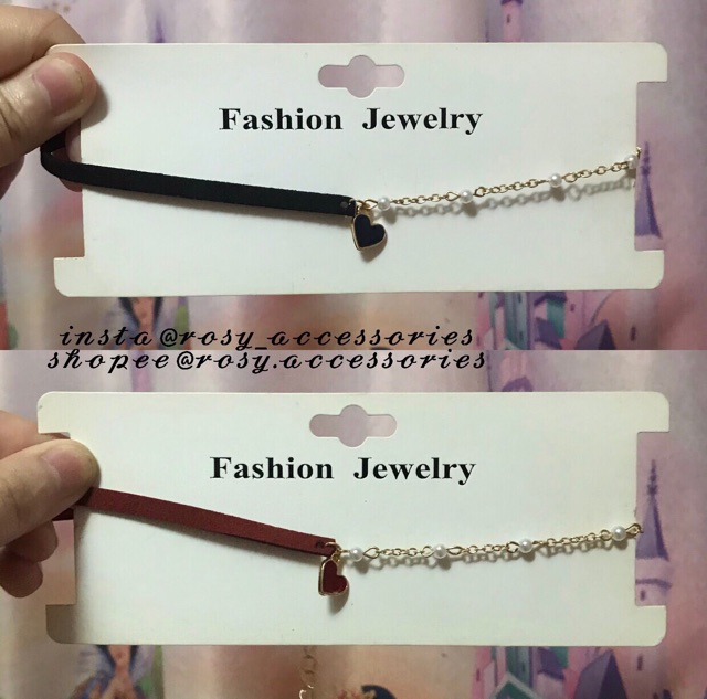 ROSY - CHOKER TRÁI TIM MIX NGỌC TRAI GIẢ