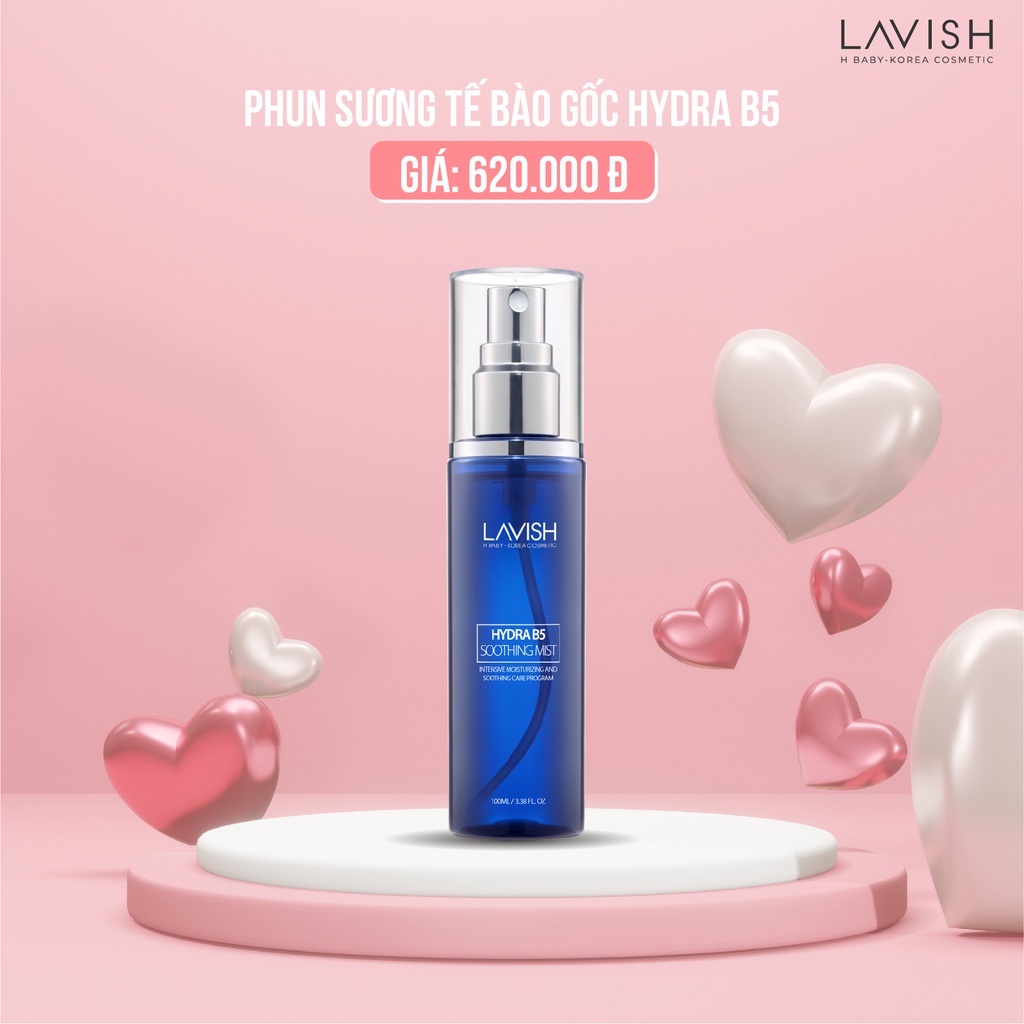 Xịt khoáng phun sương tế bào gốc LAVISH làm dịu da,cấp nước căng bóng 100ml