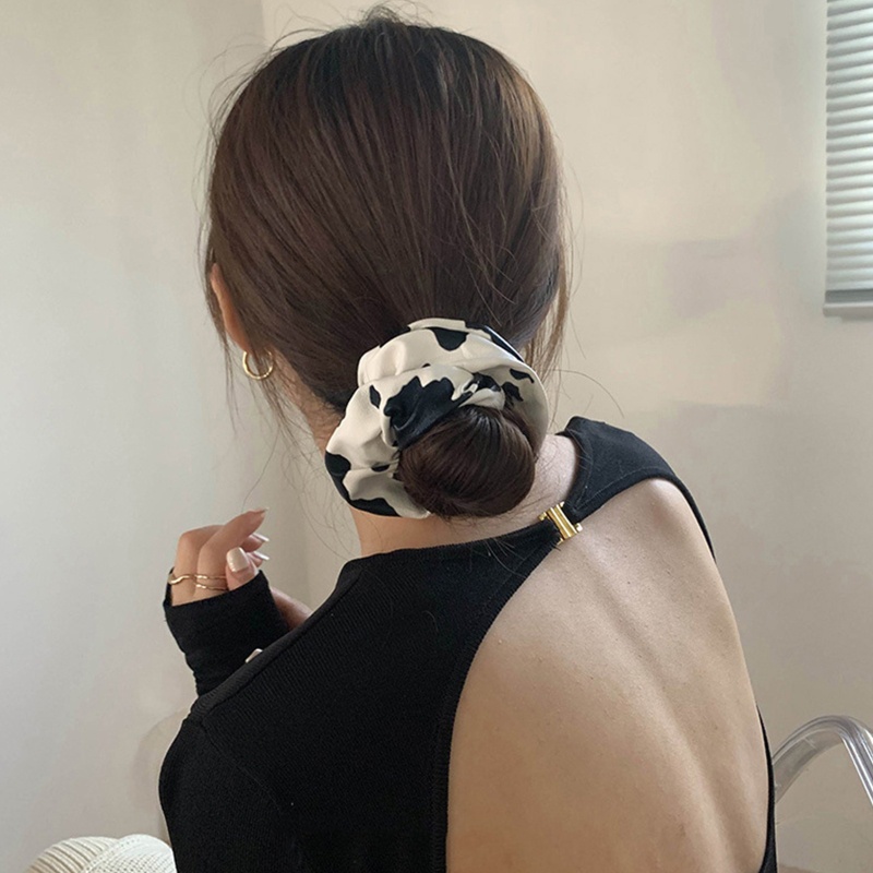 Flgo Băng Đô Cài Tóc Họa Tiết Bò Sữa Độc Đáo Thời Trang Dự Tiệc Cưới Cho Nữ