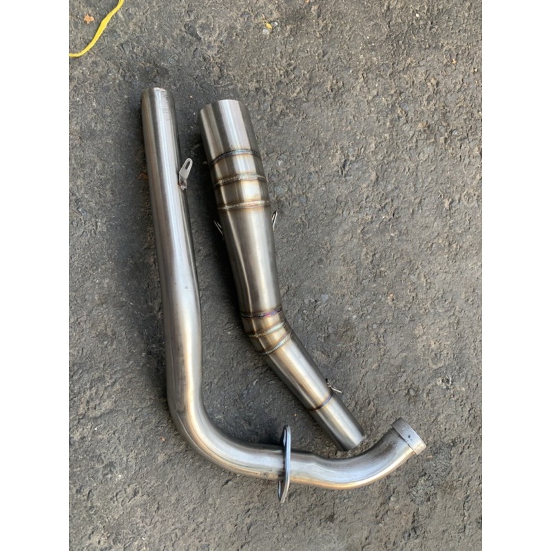 Cổ pô 2 khúc exciter 155 inox lắp được tất cả lon pô tăng 51mm