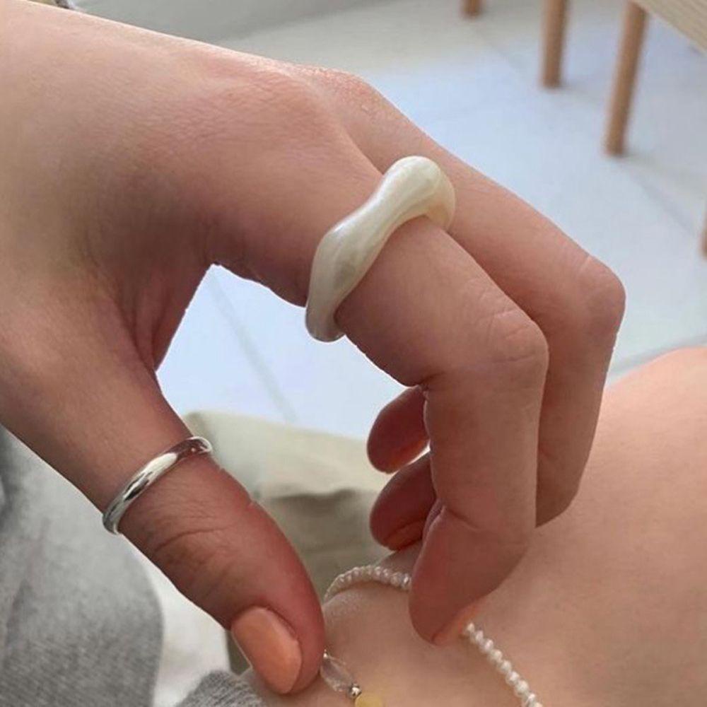 Nhẫn Màu Trong Suốt Độc Đáo Phong Cách Punk Cho Nữ