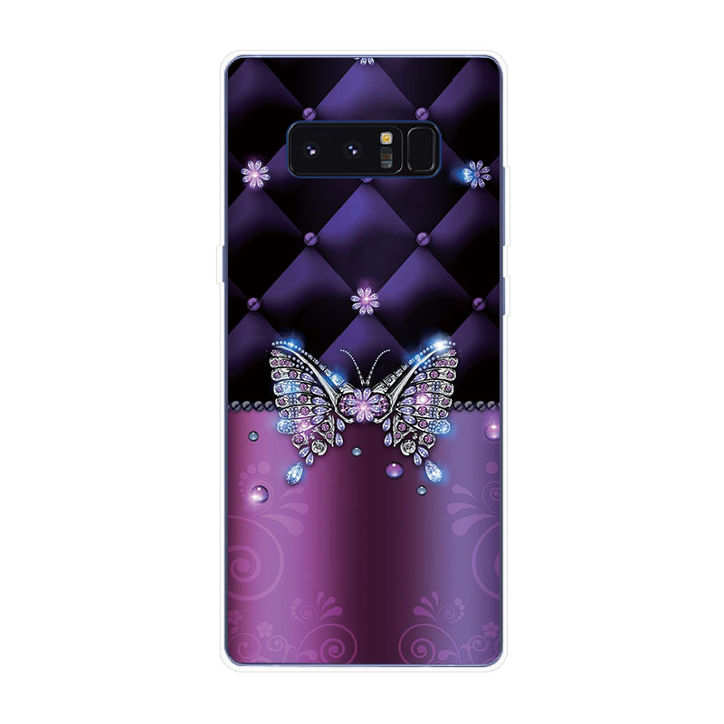 Samsung Galaxy S7 Edge S8 S8+ Plus Soft TPU Silicone Phone Case Cover Poetic Butterfly