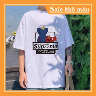 Áo thun tay lỡ in nhiệt kaws supxxme unisex cao cấp nam nữ - atin49
